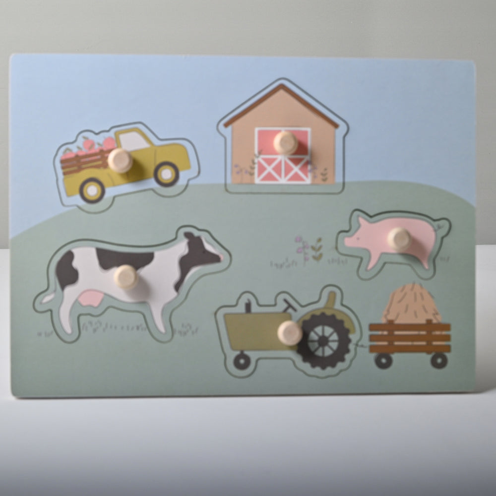 Tiny Orchard Baby Wooden Puzzle - FARM
